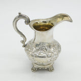 William IV Sterling Silver Floral Acanthus Pattern Cream Jug Antique 1835 London