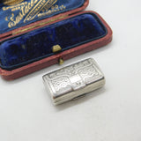 Regency Sterling Silver Vinaigrette Box by William Simpson Antique Georgian 1835
