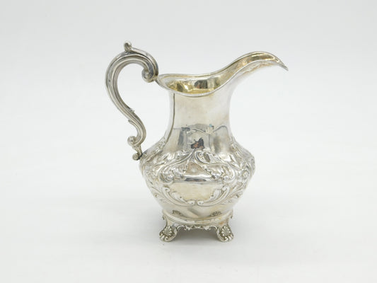 William IV Sterling Silver Floral Acanthus Pattern Cream Jug Antique 1835 London