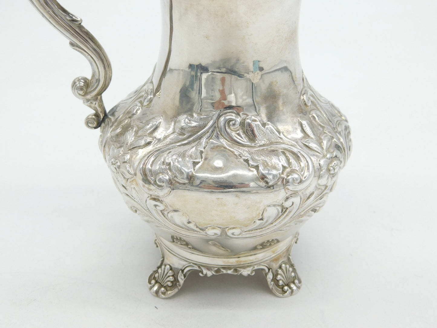 William IV Sterling Silver Floral Acanthus Pattern Cream Jug Antique 1835 London