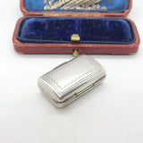 Regency Sterling Silver Vinaigrette Box by William Simpson Antique Georgian 1835