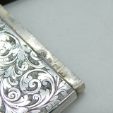 Victorian Sterling Silver Card Case with Mappin & Webb Original Box 1876 Antique