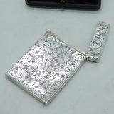 Victorian Sterling Silver Card Case with Mappin & Webb Original Box 1876 Antique