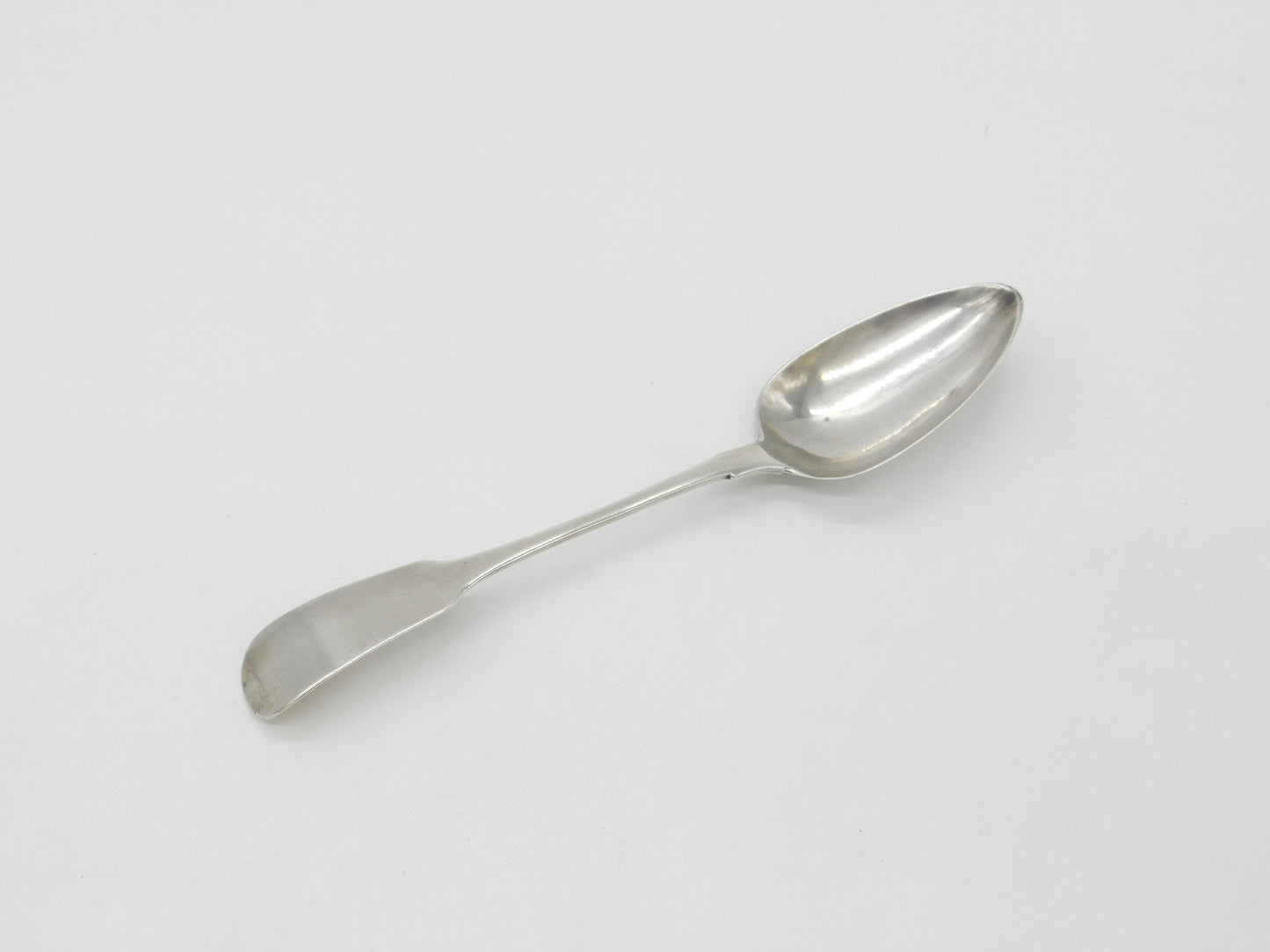 Irish Georgian Sterling Silver Rat Tail Serving Spoon 1814 Dublin Samuel Neville