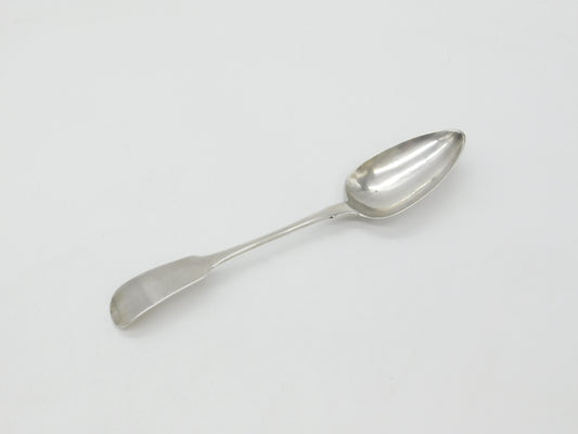 Irish Georgian Sterling Silver Rat Tail Serving Spoon 1814 Dublin Samuel Neville