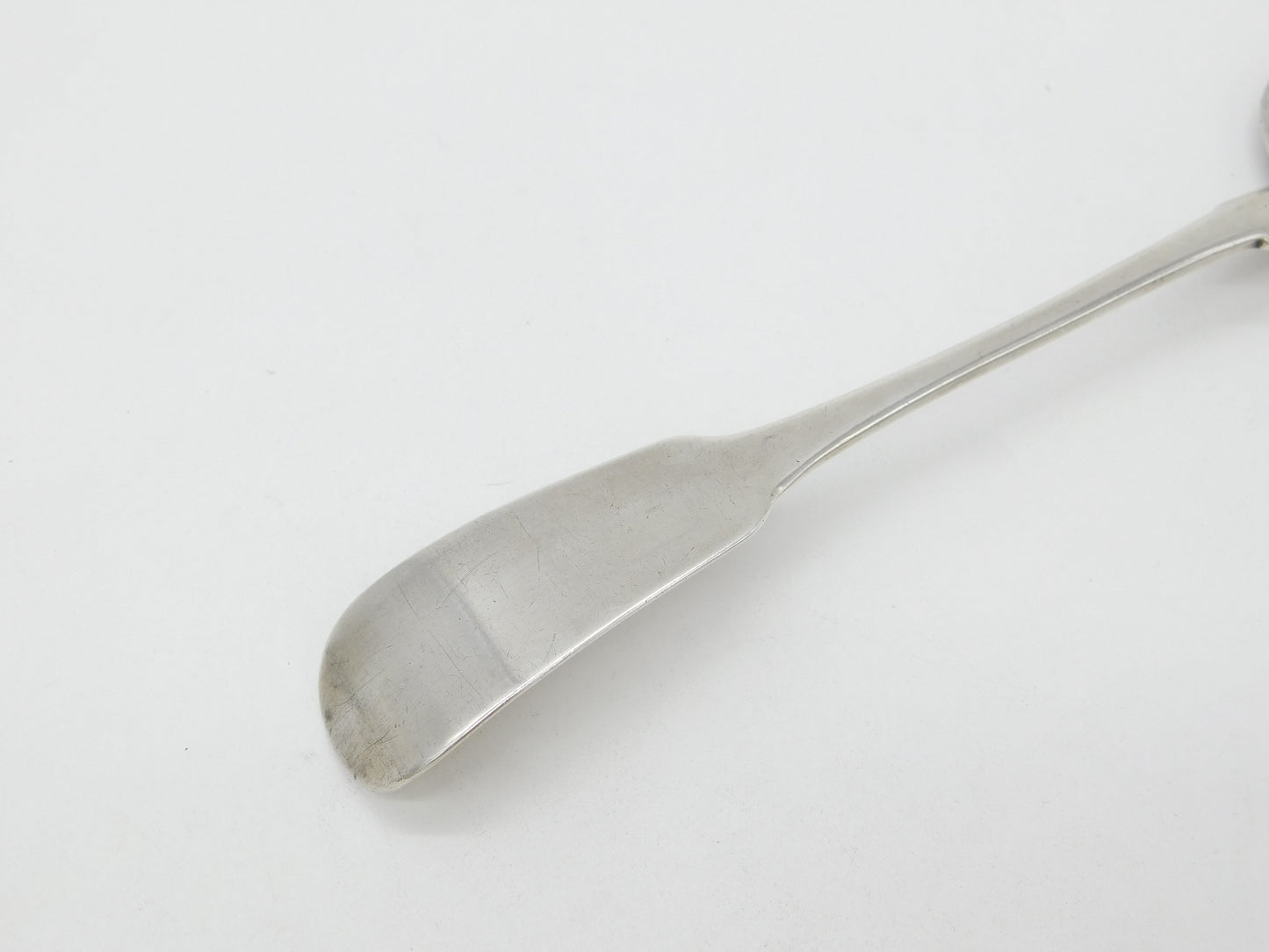 Irish Georgian Sterling Silver Rat Tail Serving Spoon 1814 Dublin Samuel Neville