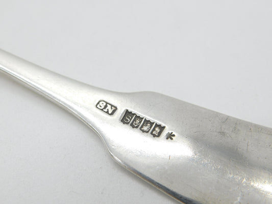 Irish Georgian Sterling Silver Rat Tail Serving Spoon 1814 Dublin Samuel Neville