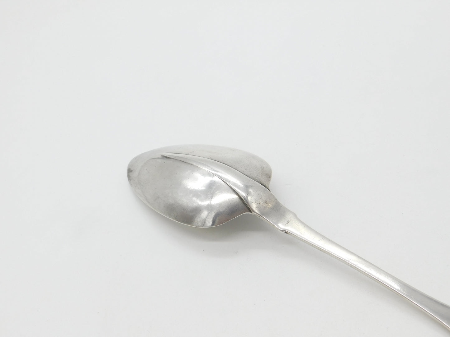 Irish Georgian Sterling Silver Rat Tail Serving Spoon 1814 Dublin Samuel Neville