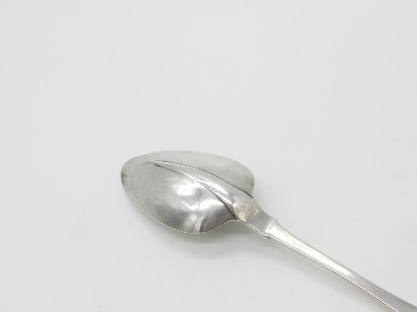 Irish Georgian Sterling Silver Rat Tail Serving Spoon 1814 Dublin Samuel Neville