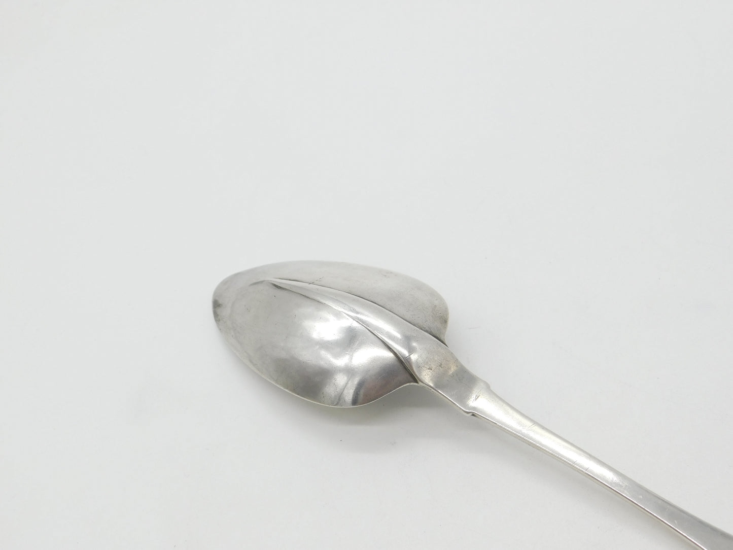 Irish Georgian Sterling Silver Rat Tail Serving Spoon 1814 Dublin Samuel Neville