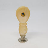 19th Century French Sterling Silver & Mother of Pearl Desk Seal Antique c1820