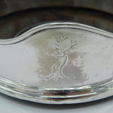 Irish George III Sterling Silver & Wooden Bottle Coaster Antique 1770 Dublin
