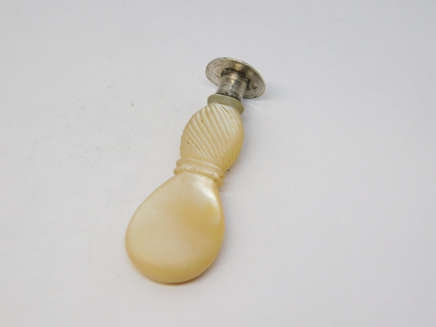19th Century French Sterling Silver & Mother of Pearl Desk Seal Antique c1820