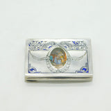 Victorian 800 Silver & Enamel Erotic Lady Decoration Snuff Box c1880 Antique