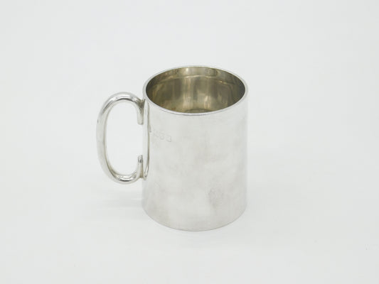 Victorian Sterling Silver Christening Cup Tankard 1896 London William Hutton & Sons.