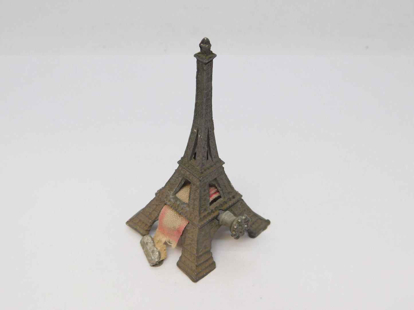 19th Century French Metal Novelty Eiffel Tower Paris Souvenir Tape Measure c1890