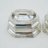 George I Britannia Standard Silver Pair of Trencher Salt Cellars Antique c1720