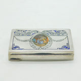 Victorian 800 Silver & Enamel Erotic Lady Decoration Snuff Box c1880 Antique
