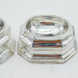 George I Britannia Standard Silver Pair of Trencher Salt Cellars Antique c1720