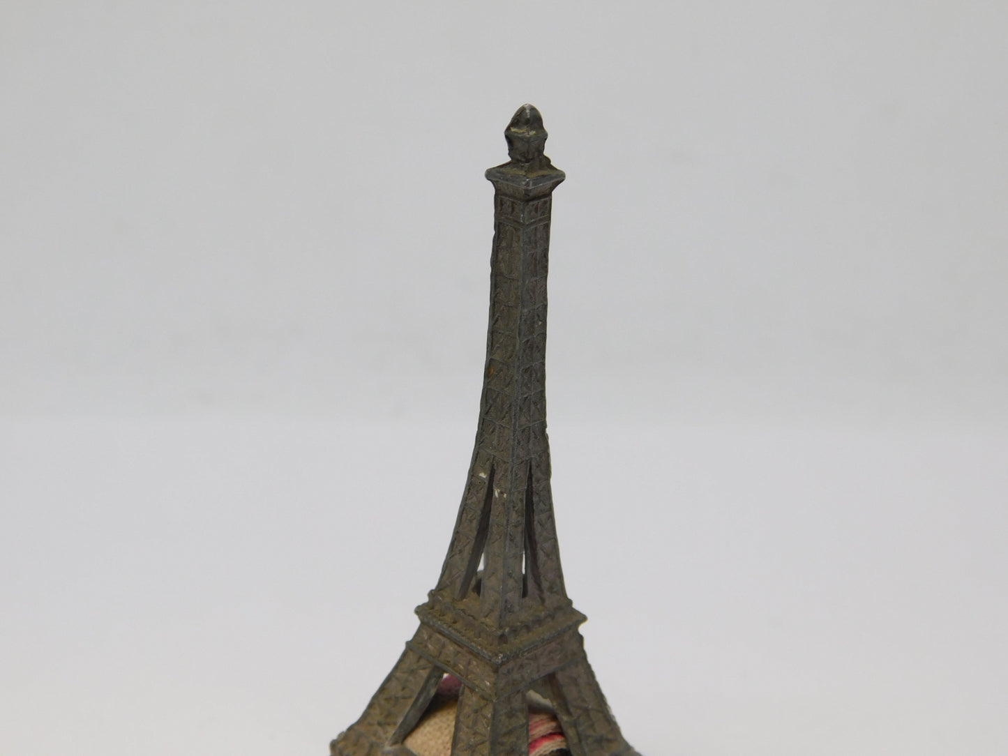 19th Century French Metal Novelty Eiffel Tower Paris Souvenir Tape Measure c1890