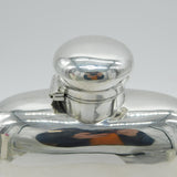 Huge Sterling Silver Pint Hip Flask & Stirrup Cup Antique 1924 Birmingham Art Deco