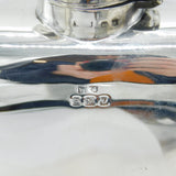 Huge Sterling Silver Pint Hip Flask & Stirrup Cup Antique 1924 Birmingham Art Deco