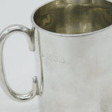 Victorian Sterling Silver Christening Cup Tankard 1896 London William Hutton & Sons.