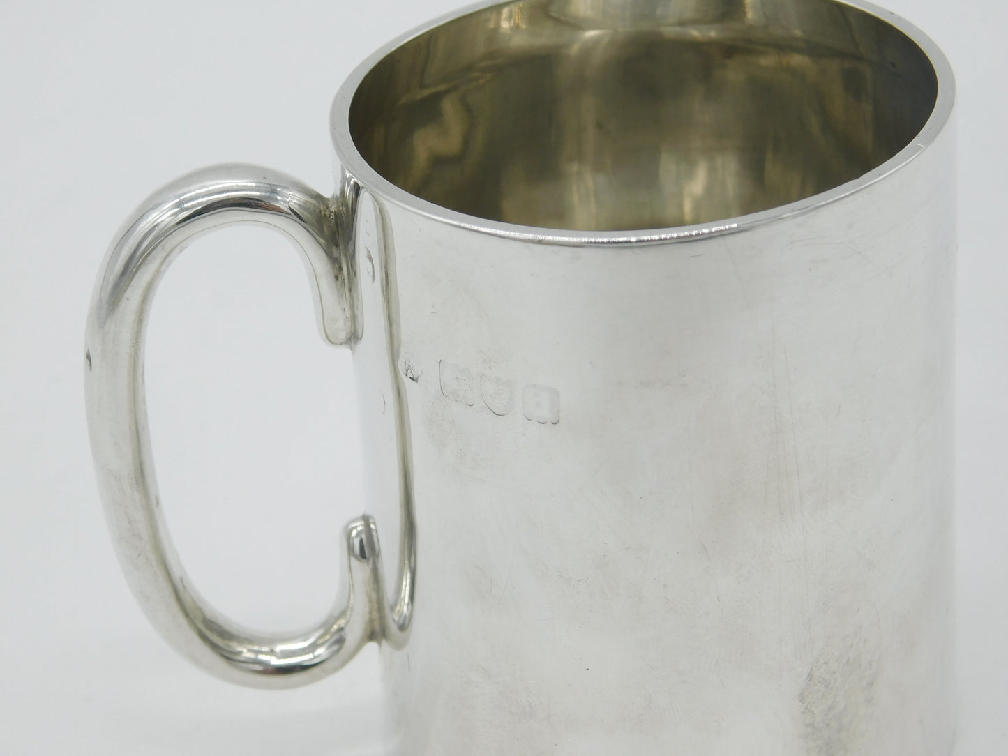 Victorian Sterling Silver Christening Cup Tankard 1896 London William Hutton & Sons.