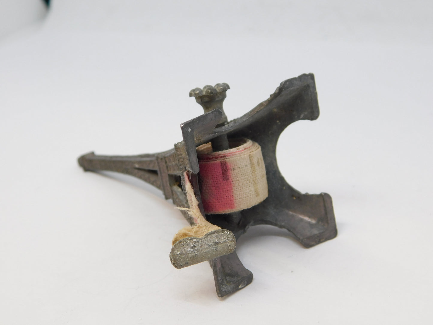 19th Century French Metal Novelty Eiffel Tower Paris Souvenir Tape Measure c1890