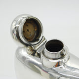 Huge Sterling Silver Pint Hip Flask & Stirrup Cup Antique 1924 Birmingham Art Deco