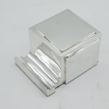 Sterling Silver Inkwell & Pen Holder Writing Desk Stand Antique 1933 Sheffield