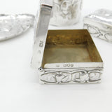 Victorian Sterling Silver Four-Piece Dressing Set 1896 London William Comyns