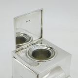 Sterling Silver Inkwell & Pen Holder Writing Desk Stand Antique 1933 Sheffield