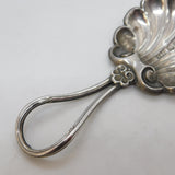 Victorian Sterling Silver Scallop Shell Tea Caddy Spoon Antique 1857 Birmingham