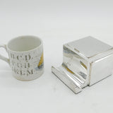 Sterling Silver Inkwell & Pen Holder Writing Desk Stand Antique 1933 Sheffield