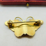 Norwegian Guilloche Enamel on Sterling Silver Butterfly Brooch Hroar Prydz
