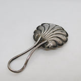 Victorian Sterling Silver Scallop Shell Tea Caddy Spoon Antique 1857 Birmingham