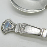 Central School of Arts & Crafts Boxed Pair of Sterling Silver Abalone Spoons 1938 London