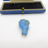 Czech Light Blue Glass Cat Cracker Charm Keepsake Antique c1920