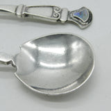 Central School of Arts & Crafts Boxed Pair of Sterling Silver Abalone Spoons 1938 London