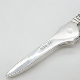Pair of Sterling Silver Vine & Running Fox Grape Scissors 1942 Sheffield Antique