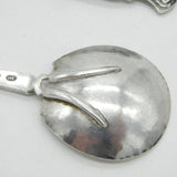 Central School of Arts & Crafts Boxed Pair of Sterling Silver Abalone Spoons 1938 London