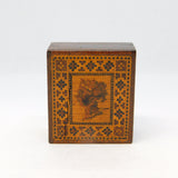 Victorian Tunbridge Ware Queen Victoria Penny Black Stamp Box Antique c1860