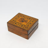 Victorian Tunbridge Ware Queen Victoria Penny Black Stamp Box Antique c1860