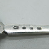 Central School of Arts & Crafts Boxed Pair of Sterling Silver Abalone Spoons 1938 London