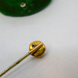 Victorian 18ct Yellow Gold & Pink Topaz Set Stick Pin Antique c1860