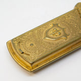 19th Century 'Quadruple Golden Casket' Fleur-De-Lis Etui Needle Case Antique