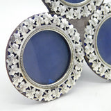Victorian Sterling Silver Shamrock Pattern Triple Picture Frame Antique Chester