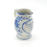 Georgian Blue & White Glazed 'Thomas Holms 1798' Water Jug Antique Early