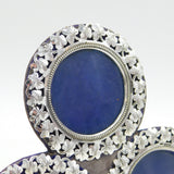 Victorian Sterling Silver Shamrock Pattern Triple Picture Frame Antique Chester